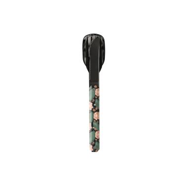 Akinod MAGNETIC STRAIGHT CUTLERY 12H34 BLACK MIRROR Eventail